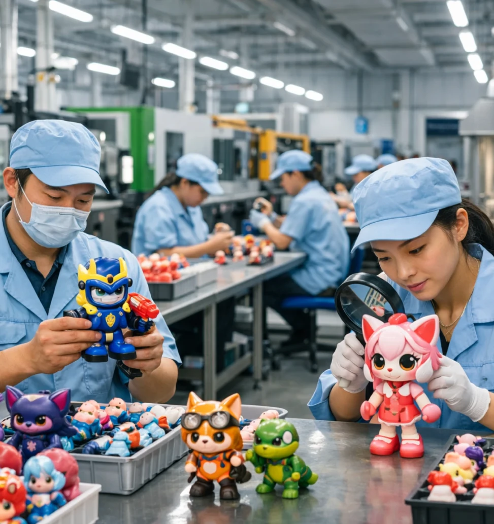 cartoon product OEM factory assembly and quality inspection process