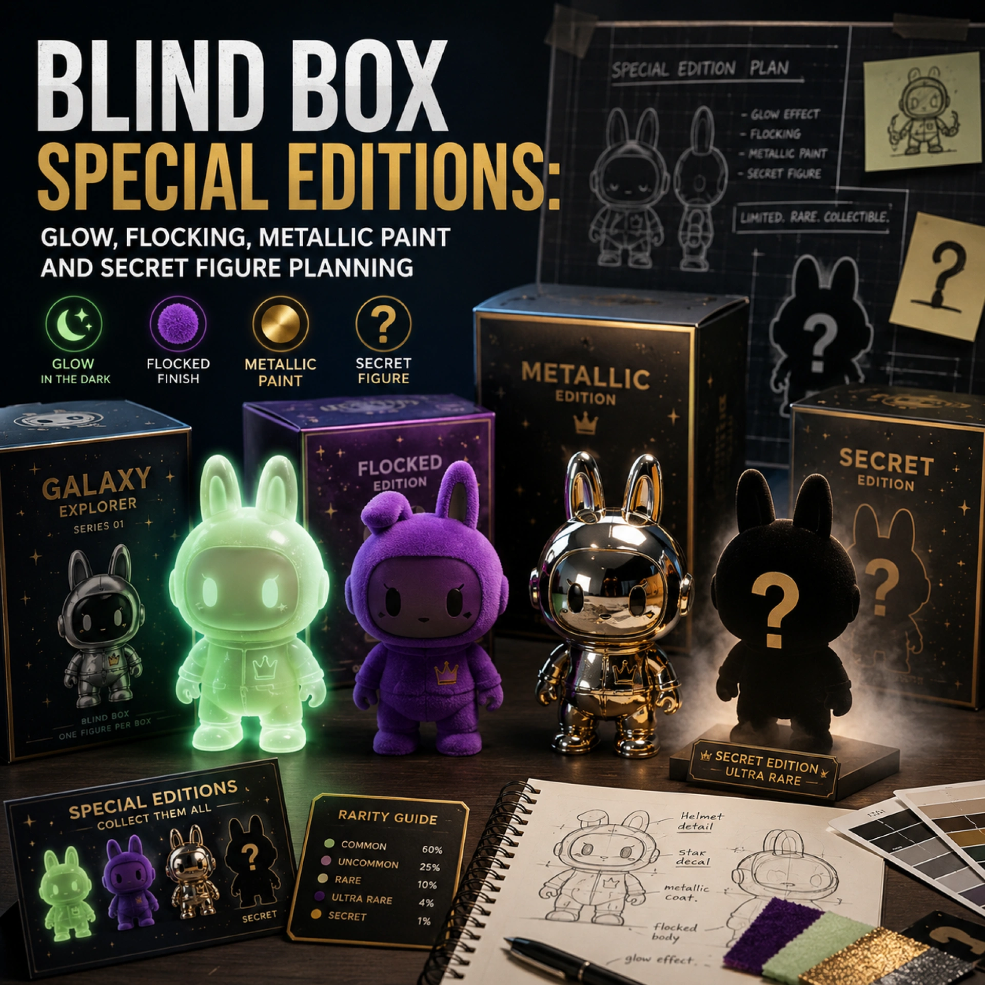Blind Box Special Editions_ Glow, Flocking, Metallic Paint and Secret Figure Planning