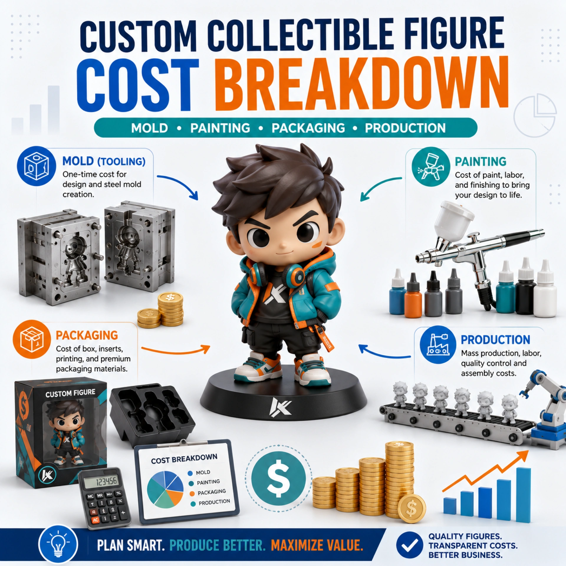 Custom Collectible Figure Cost Breakdown: Mold, Painting, Packaging and Production Cost Explained
