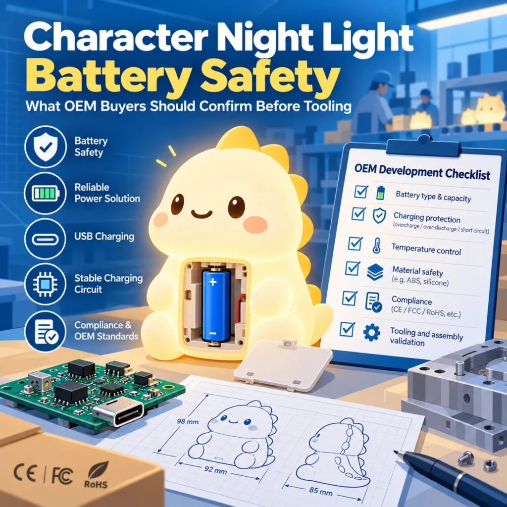 Character Night Light Battery Safety: What OEM Buyers Should Confirm Before Tooling